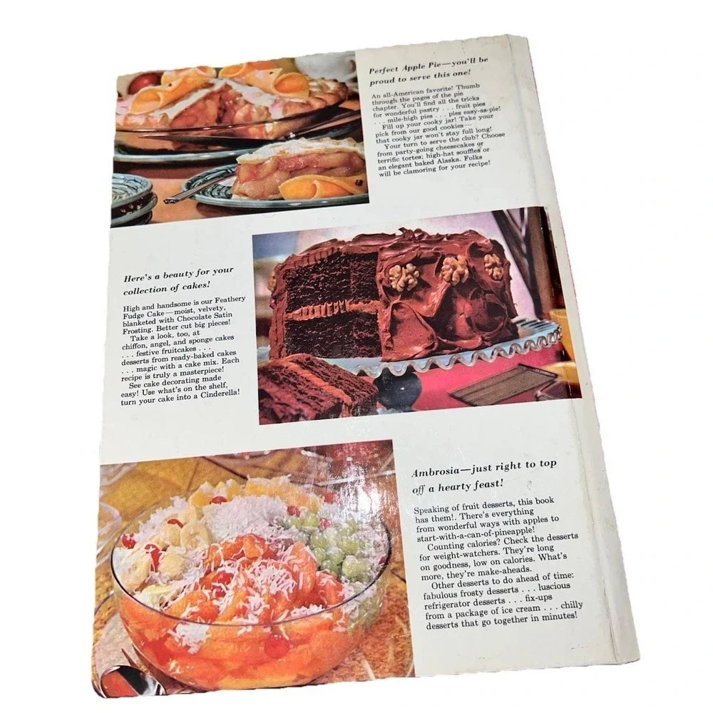 Vtg Better Homes Gardens Dessert‎ Cookbook 1960 Retro Cooking!!